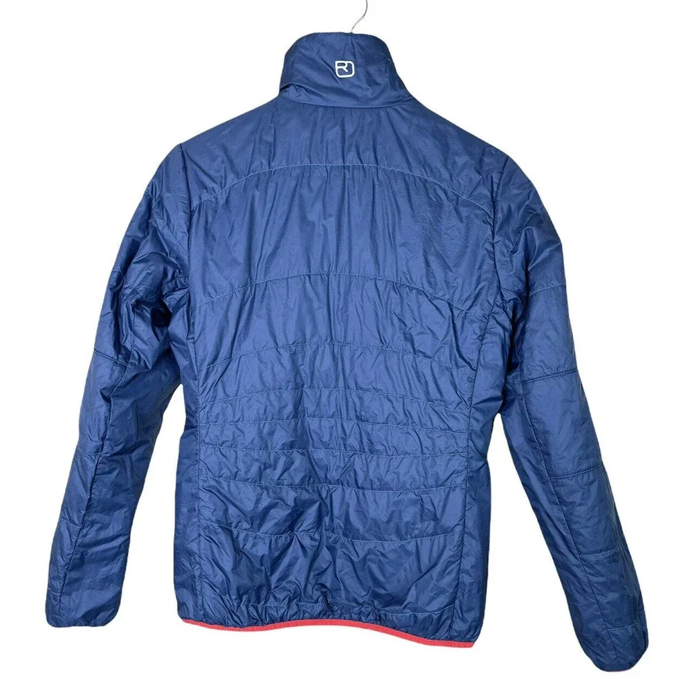 Ortovox Swisswool Reversible Womens Medium Wool Filled Jacket Blue Teal Red - Picture 3 of 10